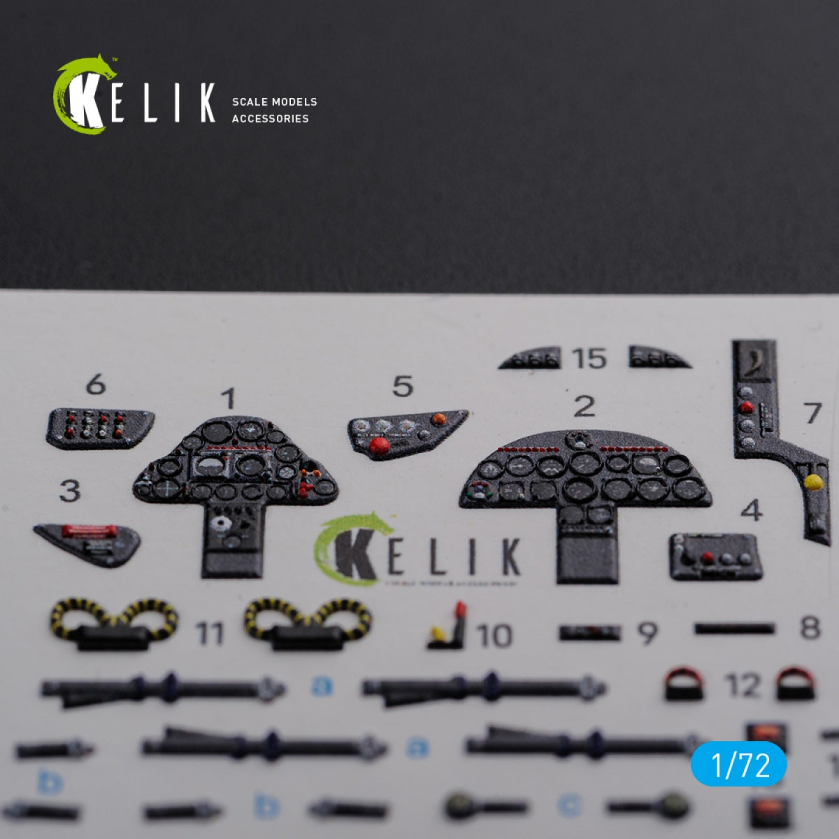 KELIK K72093 Folland Gnat T.1 interior 3D decals for Airfix kit 1/72 – imagen 2
