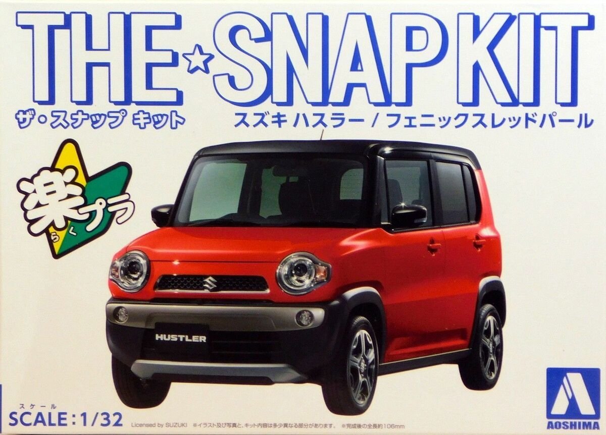 Aoshima 05414 Suzuki Hustler (Rouge) - KIT SNAP 1/32 
