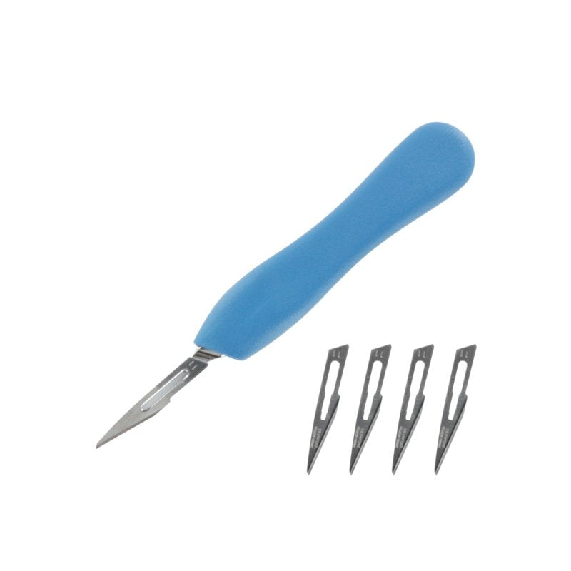 Modelcraft PKN5002-11 Plastic Scalpel Handle &amp; #11 blades x 5