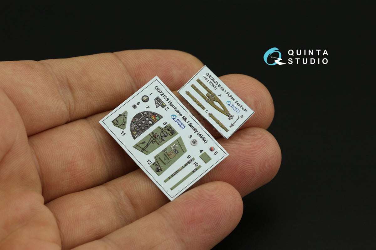 Quinta Studio QD72123 Hurricane Mk.I family 3D-Printed coloured Interior on decal paper (Airfix) 1/72 – Bild 5