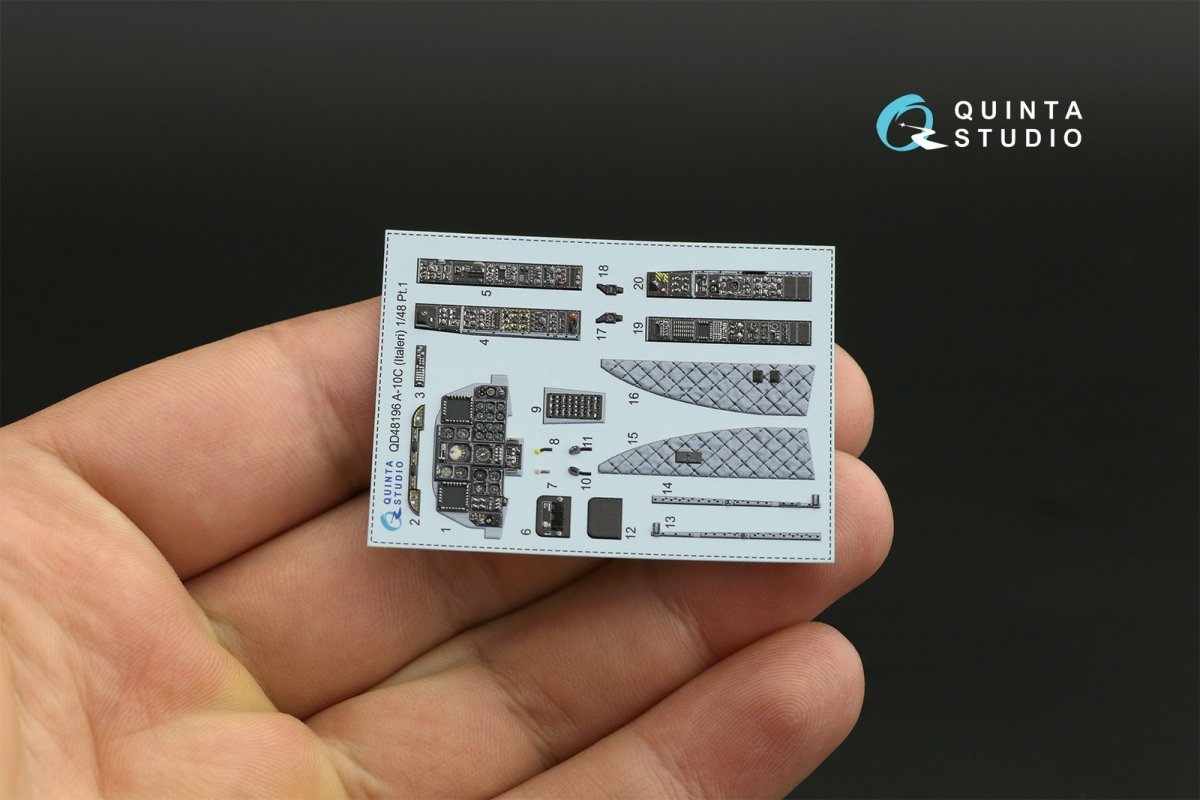 Quinta Studio QD48196 A-10C 3D-Printed &amp;amp; coloured Interior on decal paper (for Italeri ) 1/48 – imagen 11