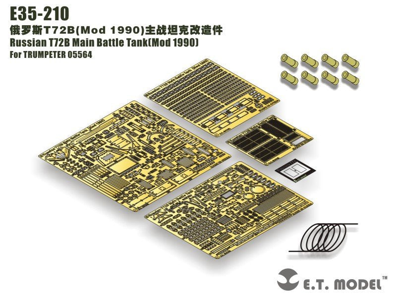 Maquette ET E35-210 Char de combat principal russe T72B (Mod. 1990) (Pour TRUMPETER 05564) (1/35)