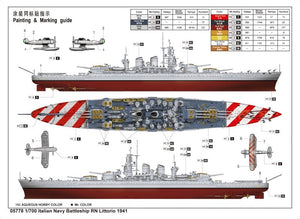 Trumpeter 05778 Italian Navy Battleship RN Littorio 1941 1/700 – imagen 6
