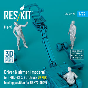 RESKIT RSF72-0073 Conducteur et aviateurs (moderne) (3 pièces) (Position de chargement supérieure pour chariot élévateur MHU-83 D/E RSK72-0009) (Impression 3D) 1/72 – image 2