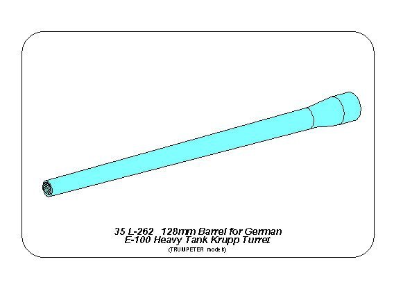 Aber 35L-262 Lufa 128mm do niemieckiego czołgu E-100 z wieżą Krupp 1/35 – Bild 8