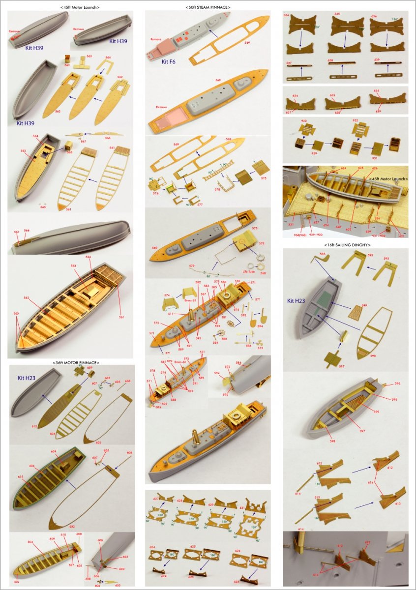 Pontos 23007F1 HMS RODNEY 1942 Detail Up Set 1/200 – imagen 16