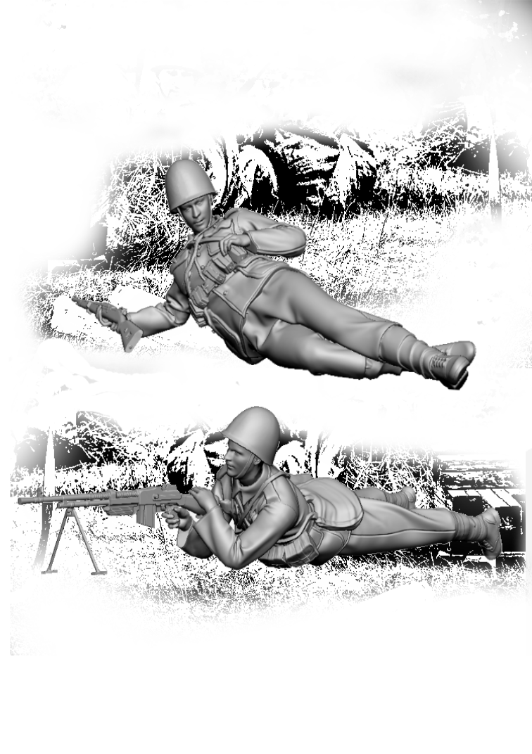 Glowel Miniatures 35009 Polish infantry lying 1/35 – imagen 2