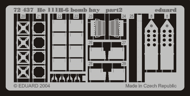 Eduard 72437 He 111H-6 bomb bay 1/72 HASEGAWA – imagen 2