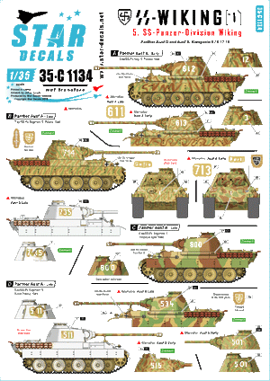 Star Decals 35-C1134 SS-Wiking # 1 1/35
