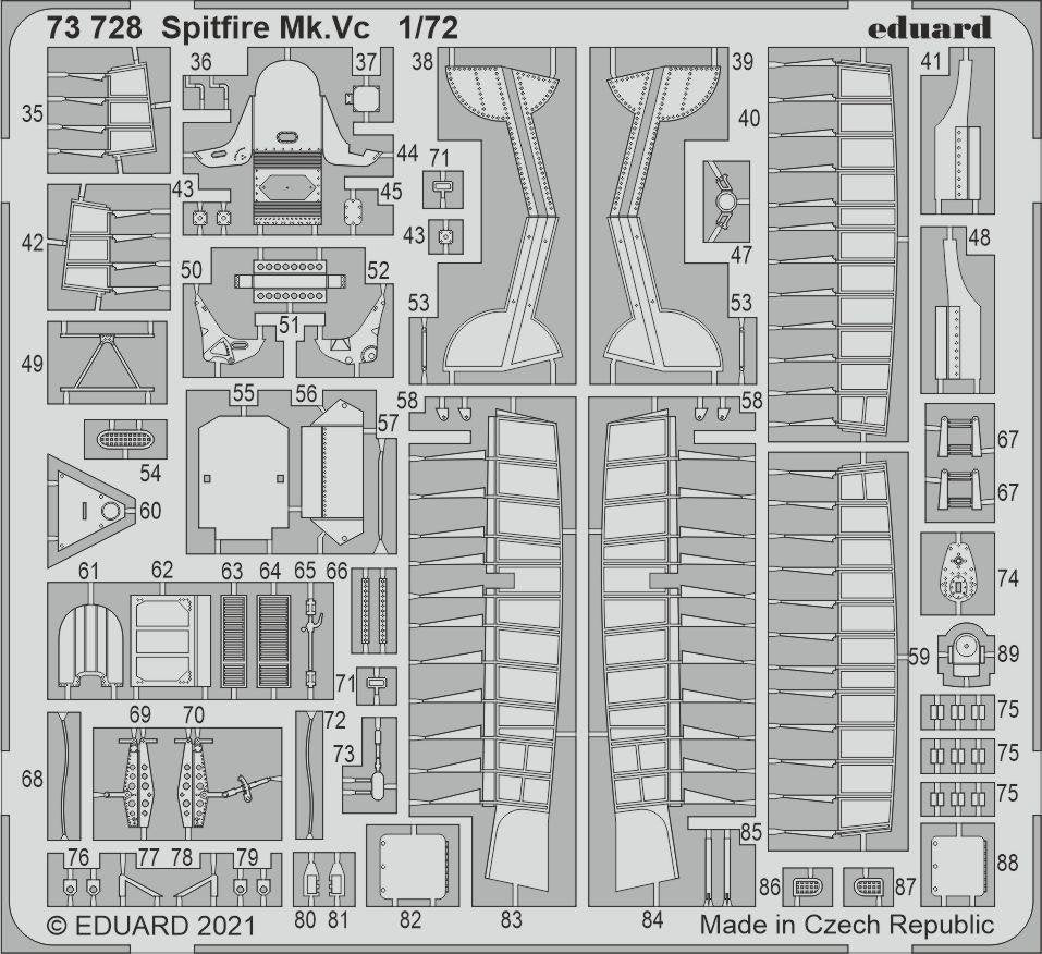 Eduard 73728 Spitfire Mk. Vc for AIRFIX 1/72 – Bild 2