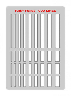 Paint Forge PFST009M STENCIL - LINES