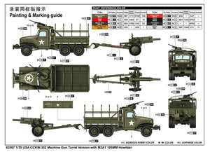 I Love Kit 63567 CCKW-352 with M2A1 105MM Howitzer - Machine Gun Turret Version 1/35 – immagine 5