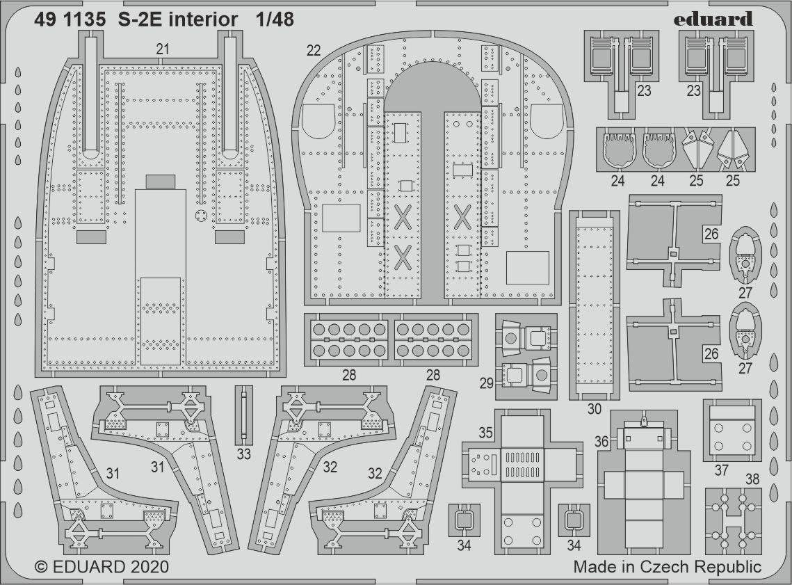 Eduard 491135 S-2E interior KINETIC MODEL 1/48 – immagine 2