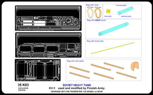 Aber 35K03 Char lourd soviétique KV-1 utilisé et modifié par l&amp;#39;armée finlandaise (1/35) – image 6