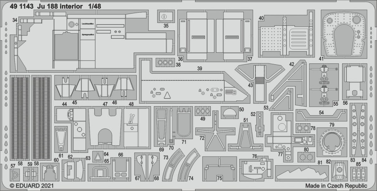 Intérieur du Ju 188 Eduard 491143 REVELL 1/48 – image 2