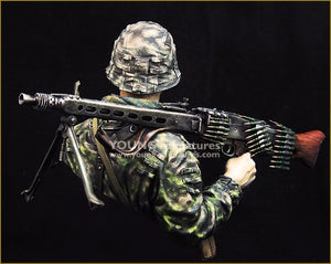 Young Miniatures YM1869 Waffen SS Young Machine Gunner 1944 1/10 – imagen 4