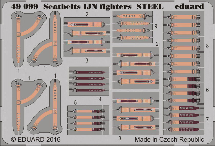 Eduard BIG49343 Seatbelts WWII Axis AF STEEL 1/48 – image 4