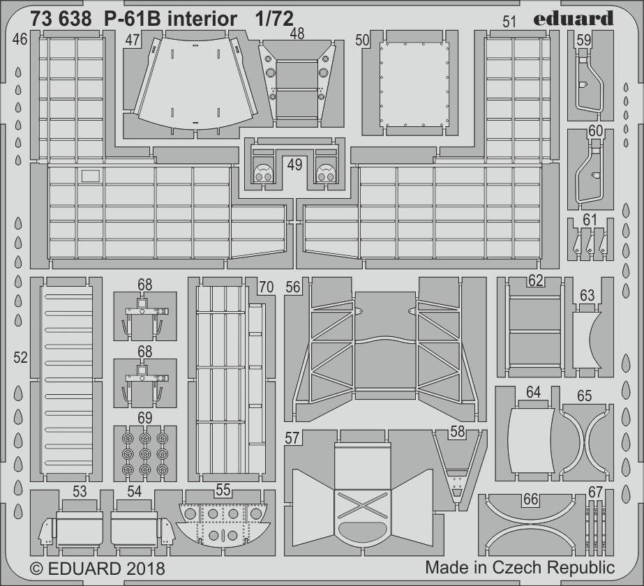 Intérieur du P-61B Eduard 73638, échelle 1/72, Hobby Boss  – image 2