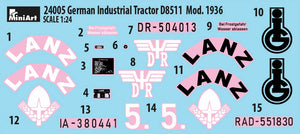 MiniArt 24005 GERMAN INDUSTRIAL TRACTOR D8511 MOD. 1936 1/24 – imagen 2