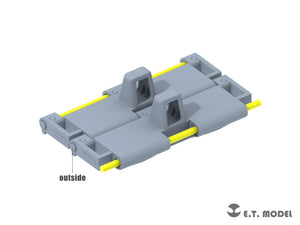 E.T. Model P35-095 WWII U.S.ARMY M4 Sherman T66 Workable Track For ASUKA/DRAGON/TAMIYA/TASCA Kit 1/35 – immagine 2