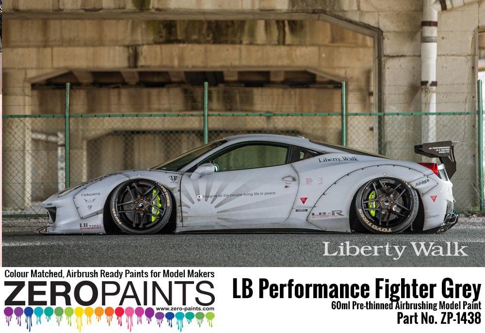 Zero Paints ZP-1438 - LB Performance Zero Fighter (Combat Style) Grey Paint (LB Works Ferrari 458, Lamborghini Aventador, Murciéelago) 60ml
