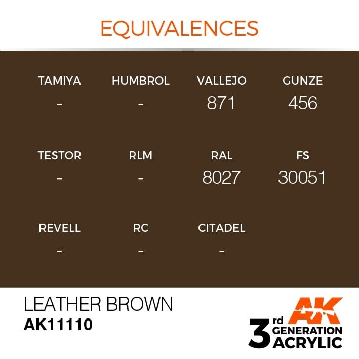 AK Interactive AK11110 CUIR MARRON – STANDARD 17 ml – image 3