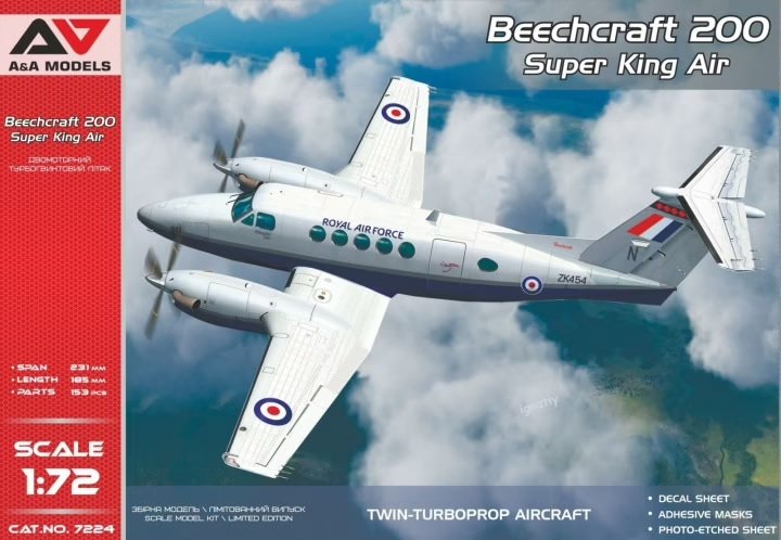 Maquette A&amp;amp;A Models 7224 Beechcraft 200 Super King Air 1/72