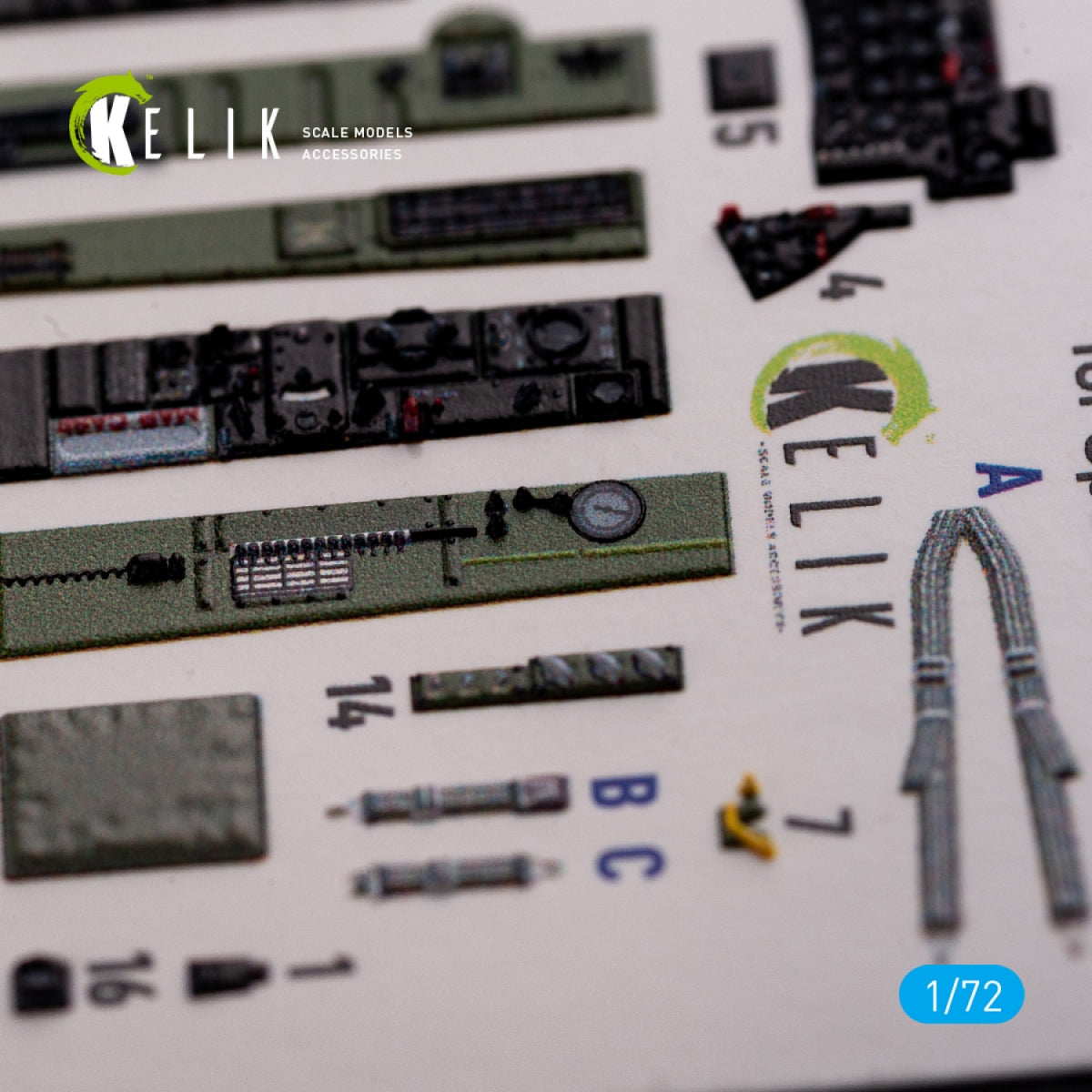 KELIK K72079 F-84F Thunderstreak interior 3D decals for Special Hobby kit 1/72 – Bild 7