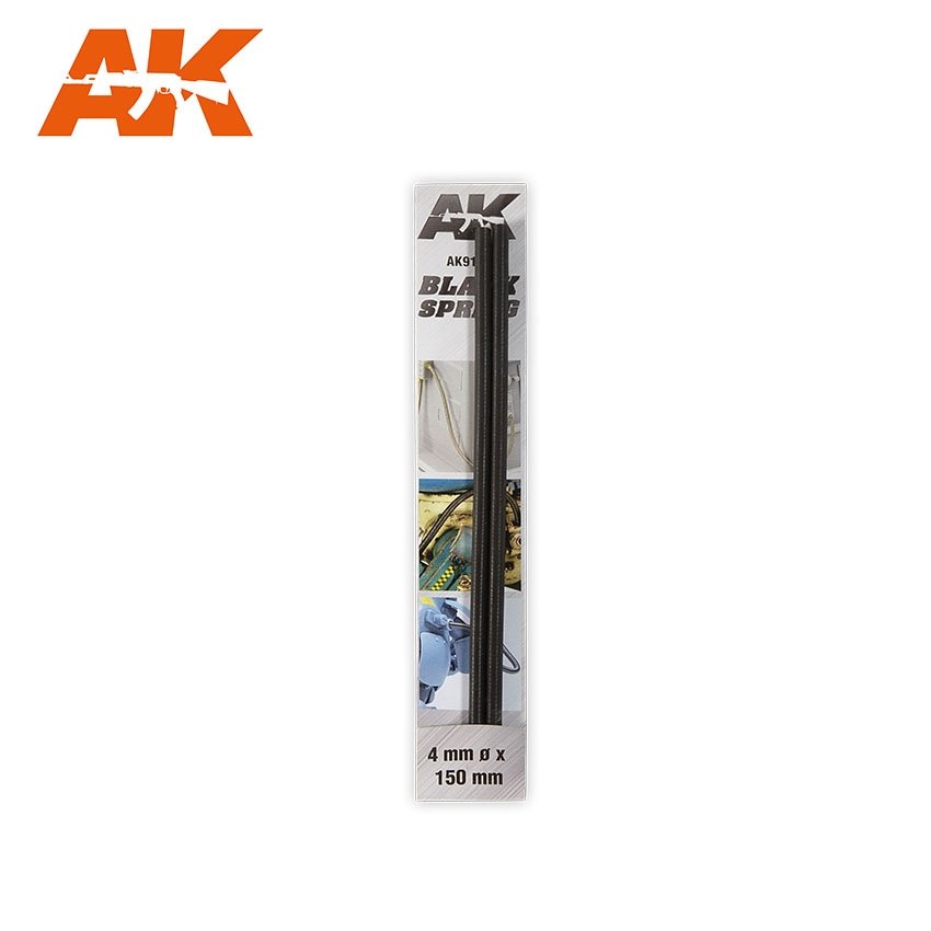 AK Interactive AK9187 BLACK SPRING 4MM Ø