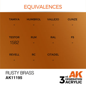 AK Interactive AK11195 RUSTY BRASS – METALLIC 17ml – zdjęcie 3