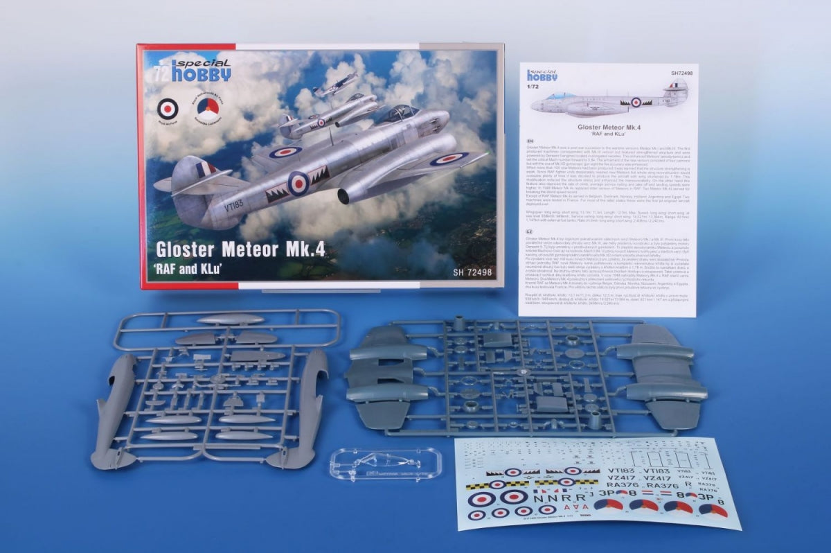 Special Hobby 72498 Gloster Meteor Mk.4 &amp;#39;RAF And KLu 1/72 – immagine 4