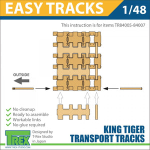 T-Rex Studio TR84005 King Tiger Transport Tracks Pattern 1 1/48 – immagine 5