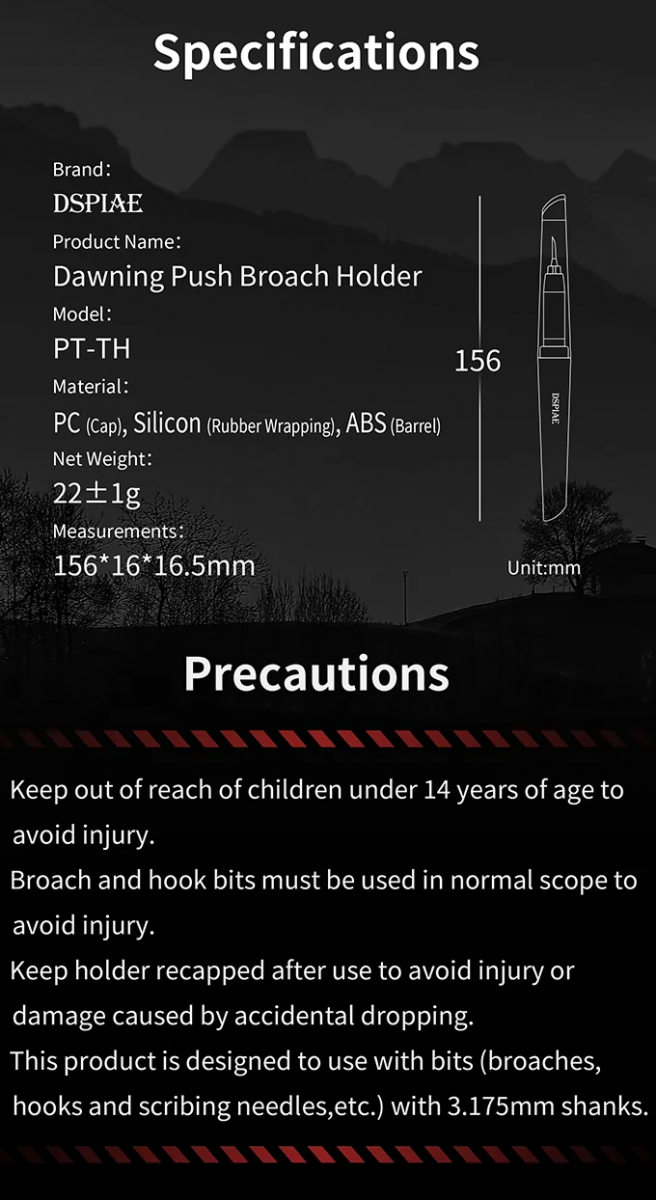 DSPIAE PT-TH Dawning Cutting Bits Holder / Uchwyt na końcówki do cięcia – imagen 5