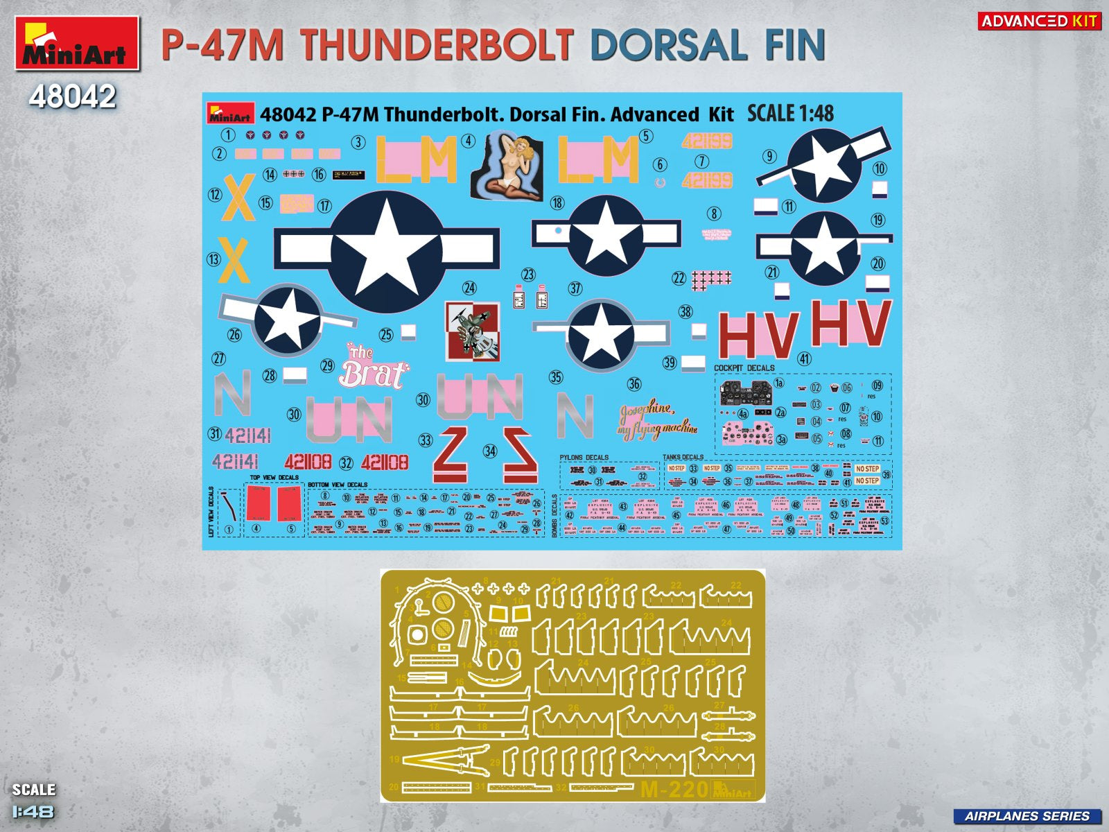 MiniArt 48042 P-47M Thunderbolt Dorsal Fin Advanced Kit 1/48 – Bild 12
