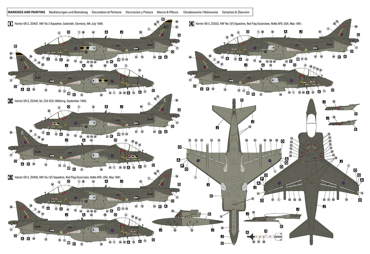 Hobby 2000 48049 Harrier GR.5 1/48 – imagen 2