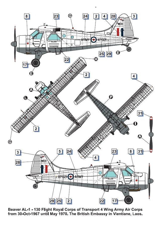 Dora Wings 48062 Beaver AL.1 (DHC-2) Army Liaison Aircraft 1/48 – Bild 3