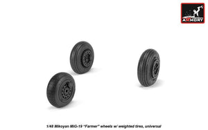 Armory Models AW48030 Mikoyan MiG-19 Farmer wheels w/ weighted tires 1/48 – imagen 3
