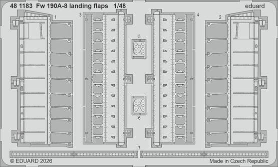 Eduard 481183 Fw 190A-8 landing flaps for Hobby Boss 1/48
