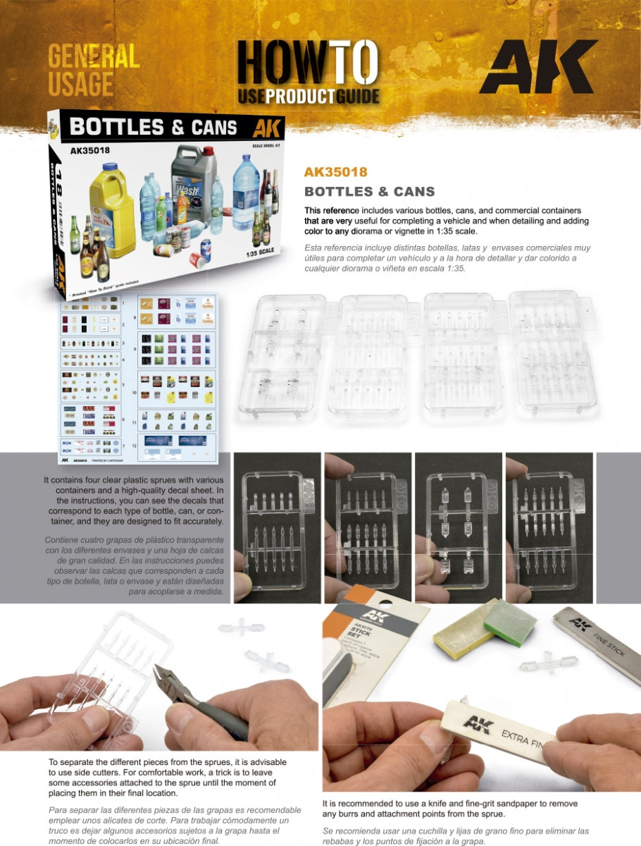 AK Interactive AK35018 BOTTLES &amp;amp; CANS 1/35 – Bild 7