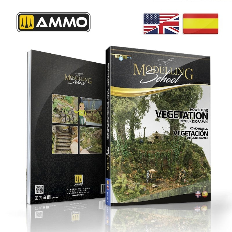 AMMO de Mig Jimenez 6254 ÉCOLE DE MODÉLISATION - Comment utiliser la végétation dans vos dioramas (Bilingue - anglais, espagnol) – image 2