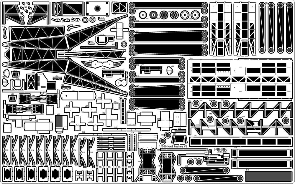 Pontos 23007F1 HMS RODNEY 1942 Detail Up Set 1/200 – imagen 27