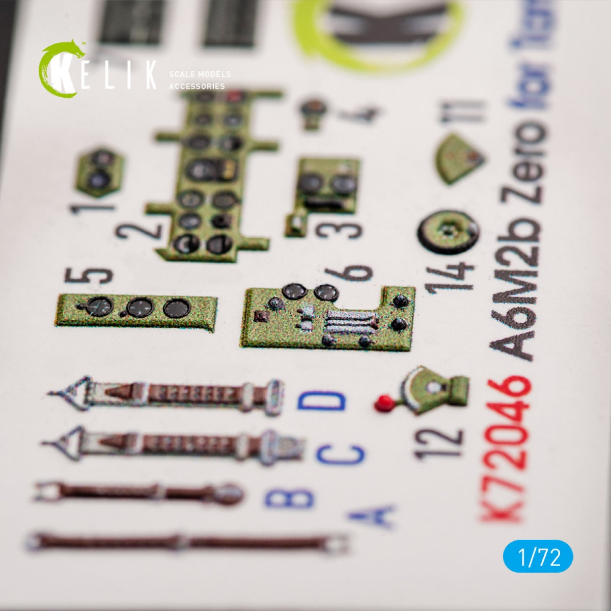 KELIK K72046 A6M2B ZERO - INTERIOR 3D DECALS FOR TAMIYA KIT 1/72 – Bild 2