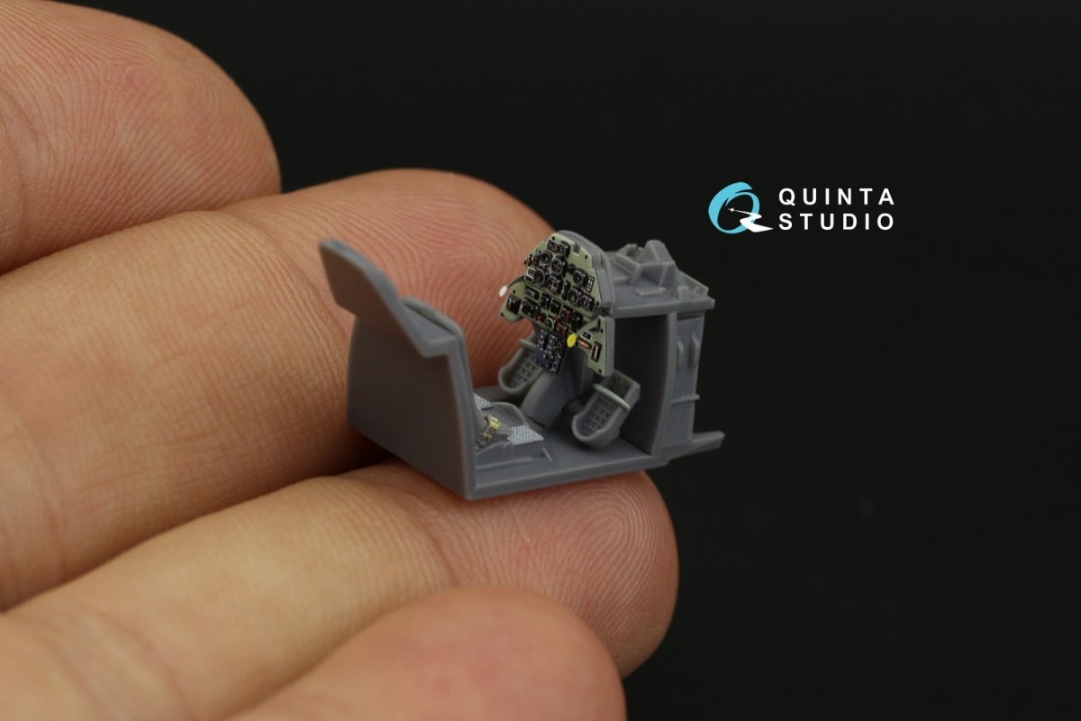 Quinta Studio QD72009 Bf 109E 3D-Printed &amp;amp; coloured Interior on decal paper (Special Hobby) 1/72 – immagine 9
