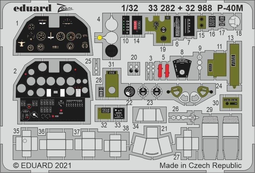 Eduard BIG33133 P-40M part I TRU 1/32 – zdjęcie 3