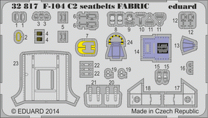 Eduard 32817 F-104 C2 seatbelts SUPER FABRIC 1/32 Italeri – immagine 2