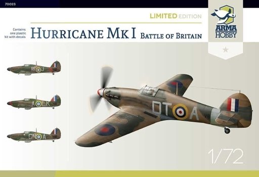 Arma Hobby 70023 Hurricane Mk I - Bataille d&amp;#39;Angleterre - Édition limitée 1/72