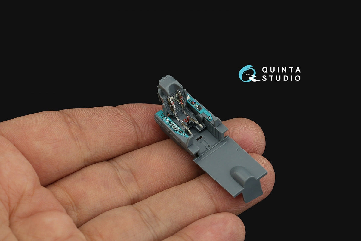 Quinta Studio QD72108 MiG-21PFM Emerald panels 3D-Printed &amp;amp; coloured Interior on decal paper (Eduard) 1/72 – immagine 11