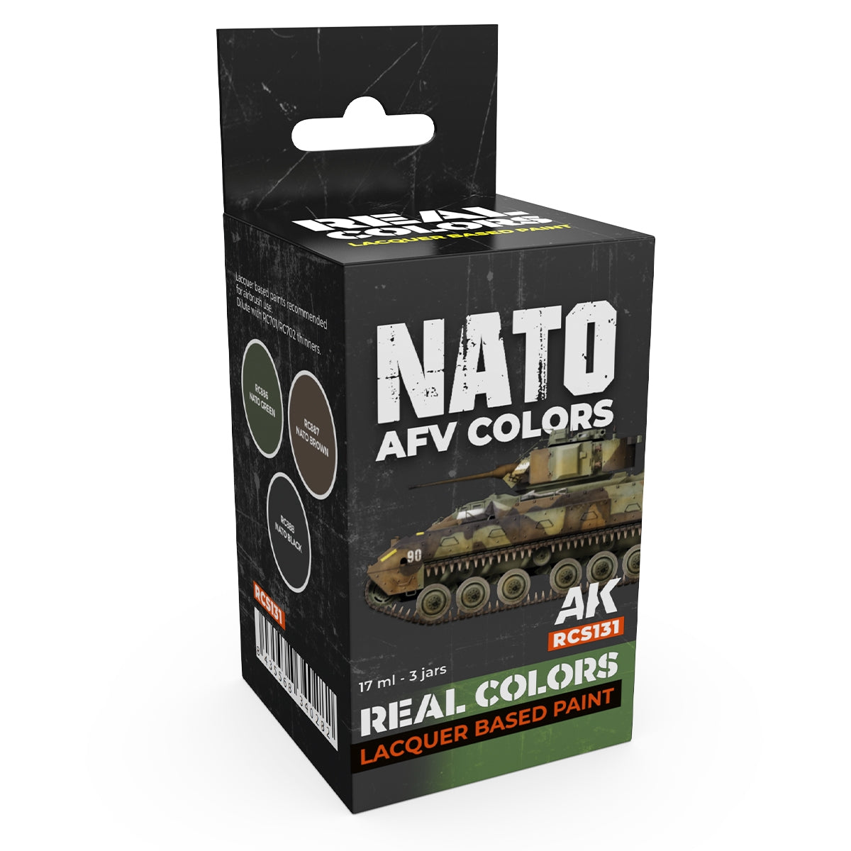 AK Interactive RCS131 Couleurs OTAN pour véhicules blindés 3 x 17 ml