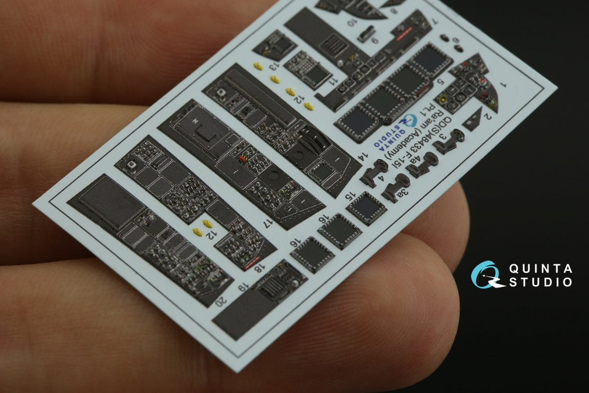 Quinta Studio QDS-48433 F-15I 3D-Printed &amp;amp; coloured Interior on decal paper (Academy) (Small version) 1/48 – Bild 8