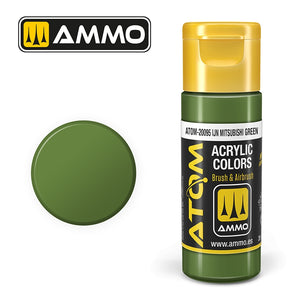 Munitions de Mig Jimenez 20095 ATOM COLOR IJN Mitsubishi Green 20ml